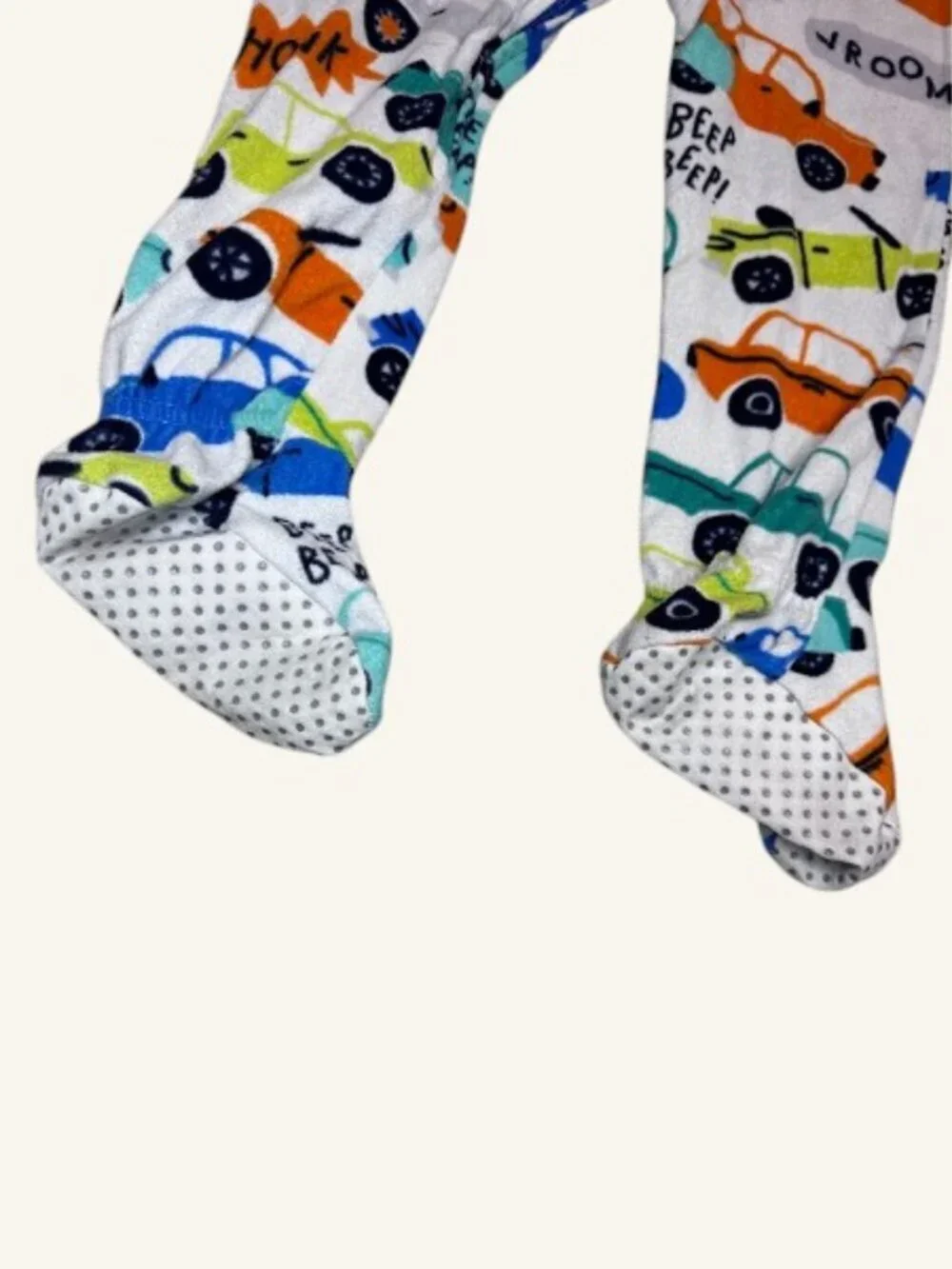 Car Print Footed Fleece Sleeper Pajamas 3T